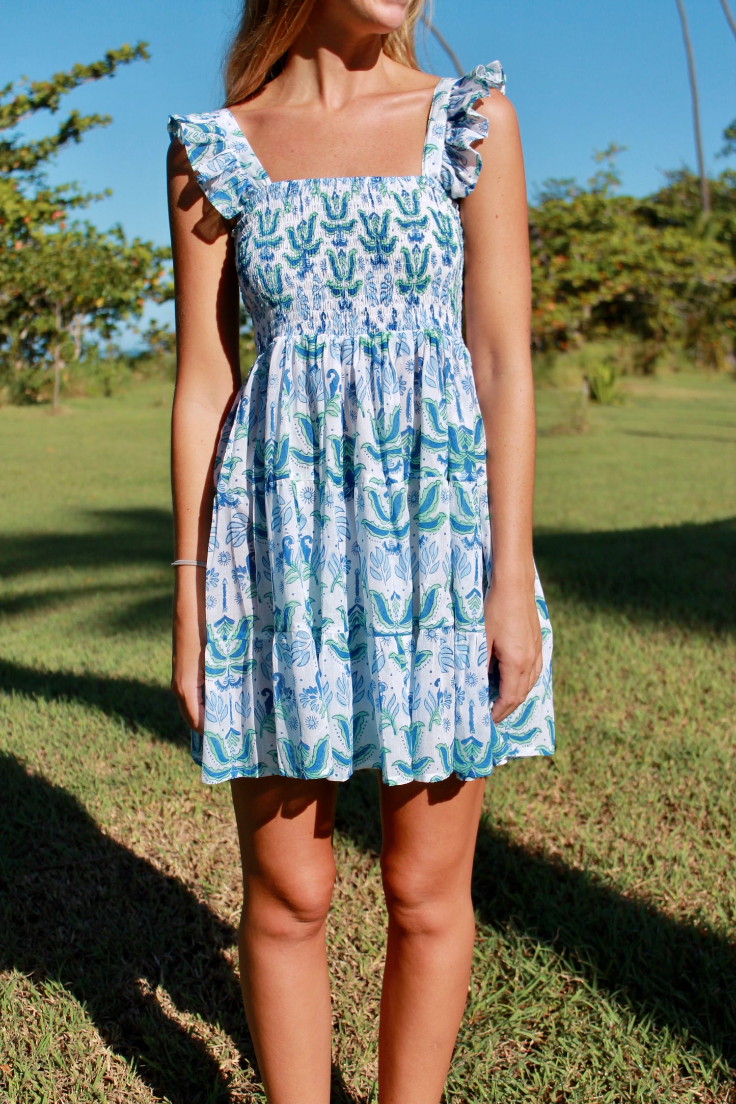 Maya Mini Dress - Tidal Palm