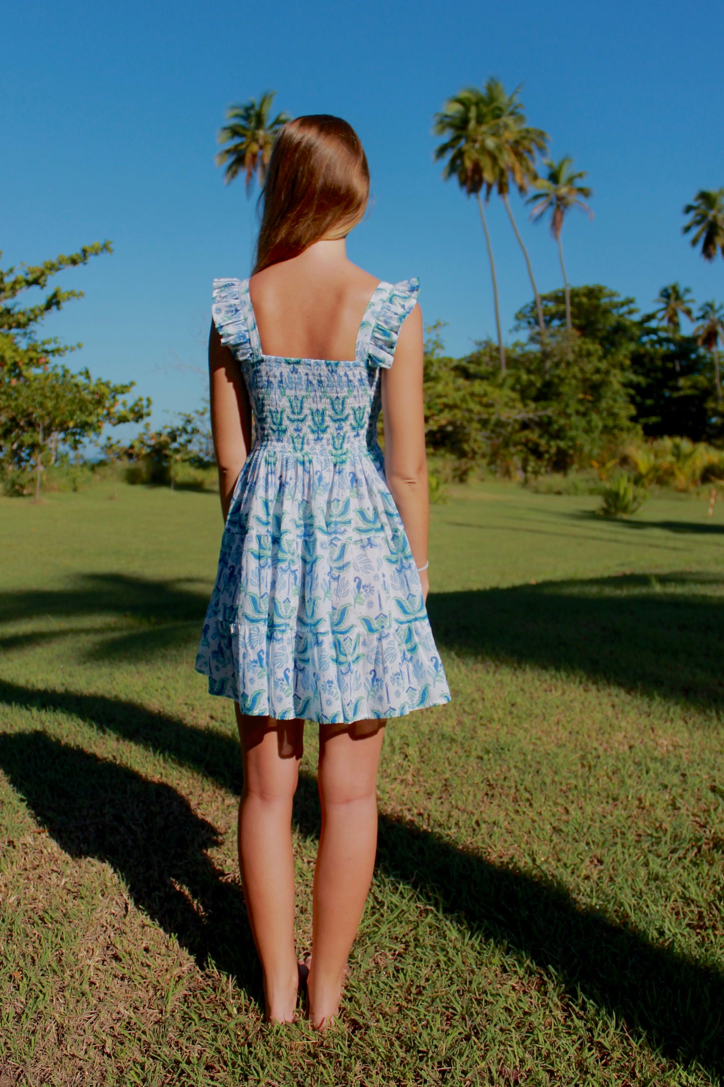 Maya Mini Dress - Tidal Palm