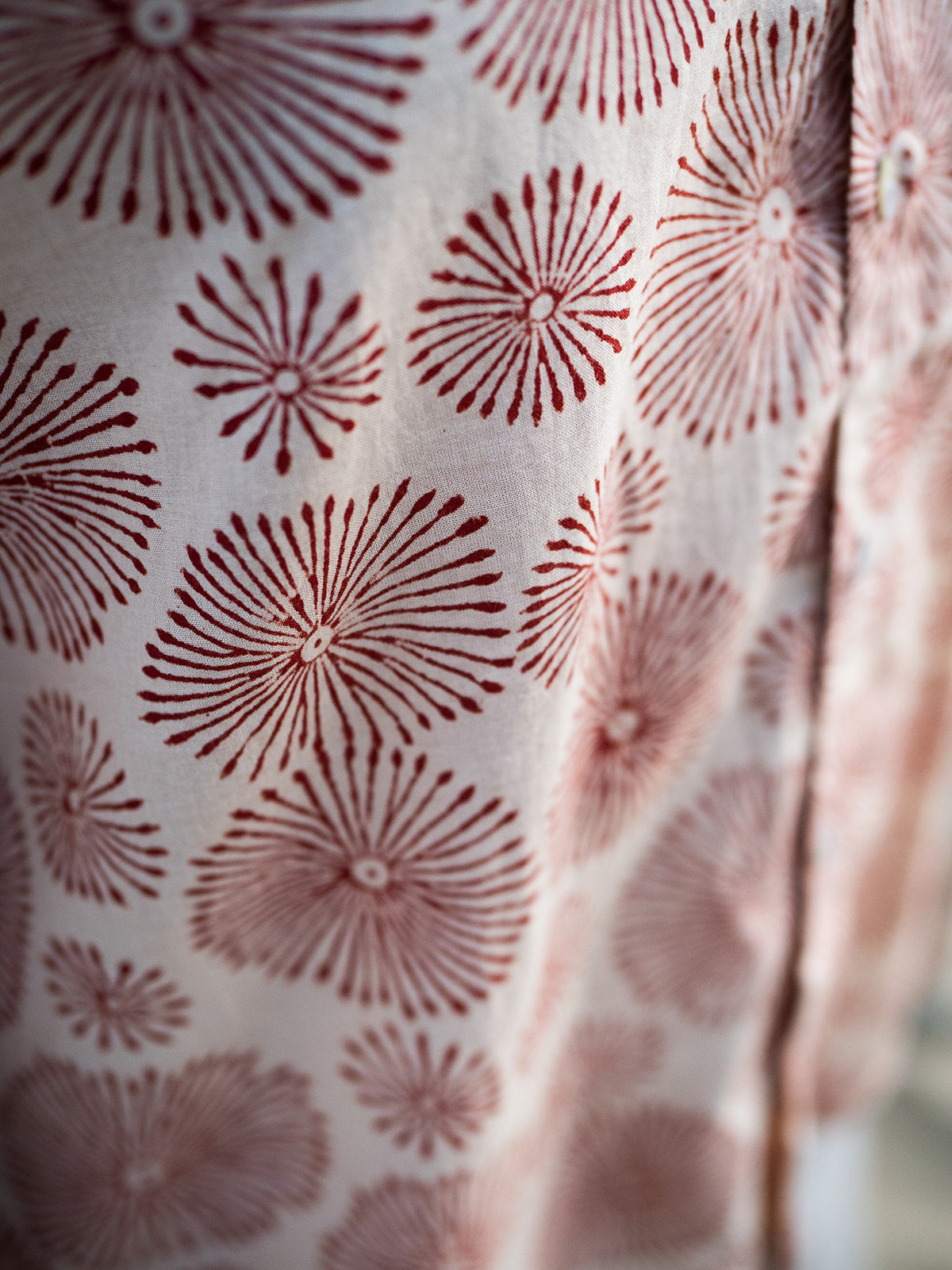 Mens Short Sleeve Button Down - Brick Fireworks