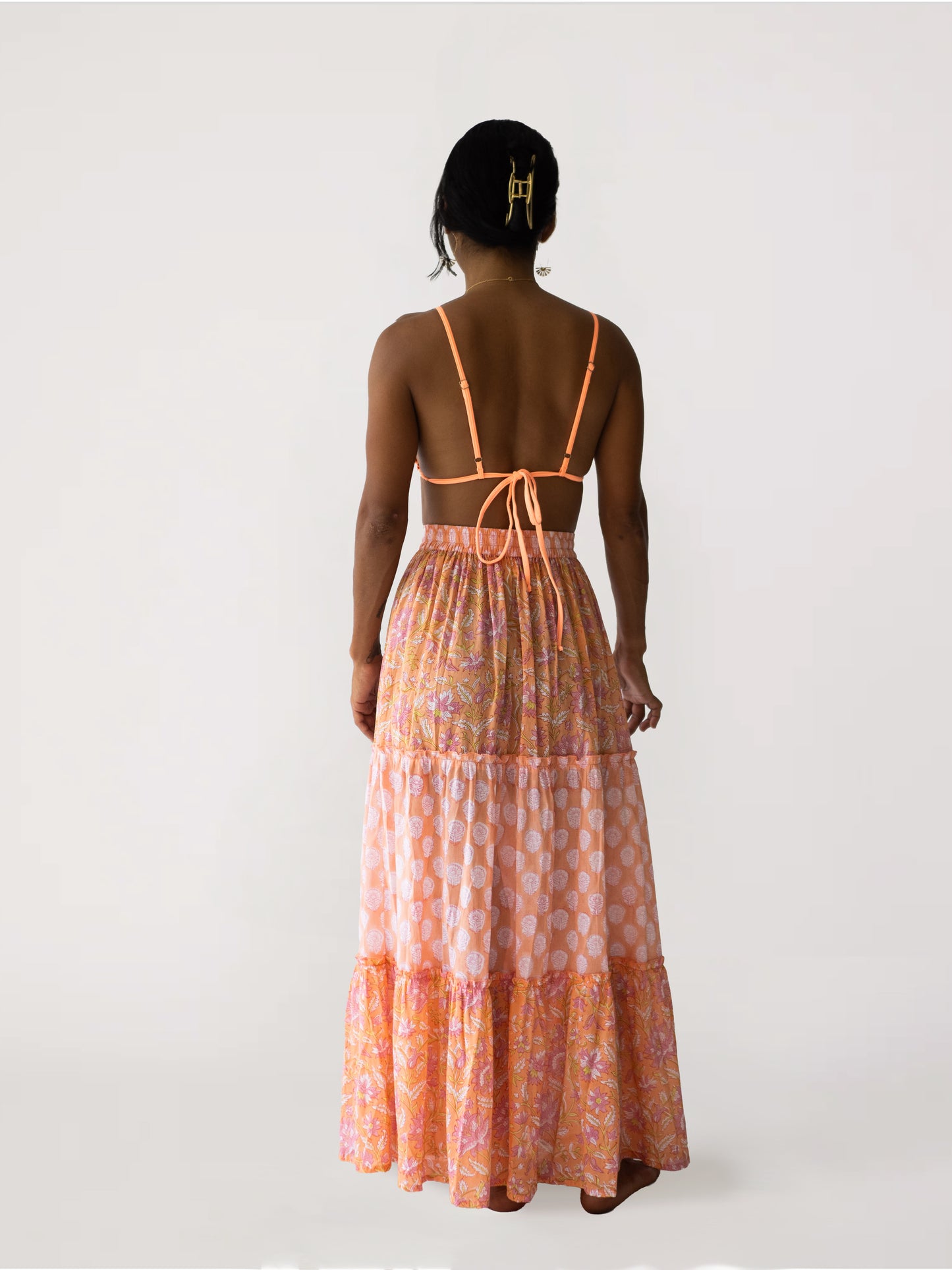 The Nala Skirt - Tangerine Sky