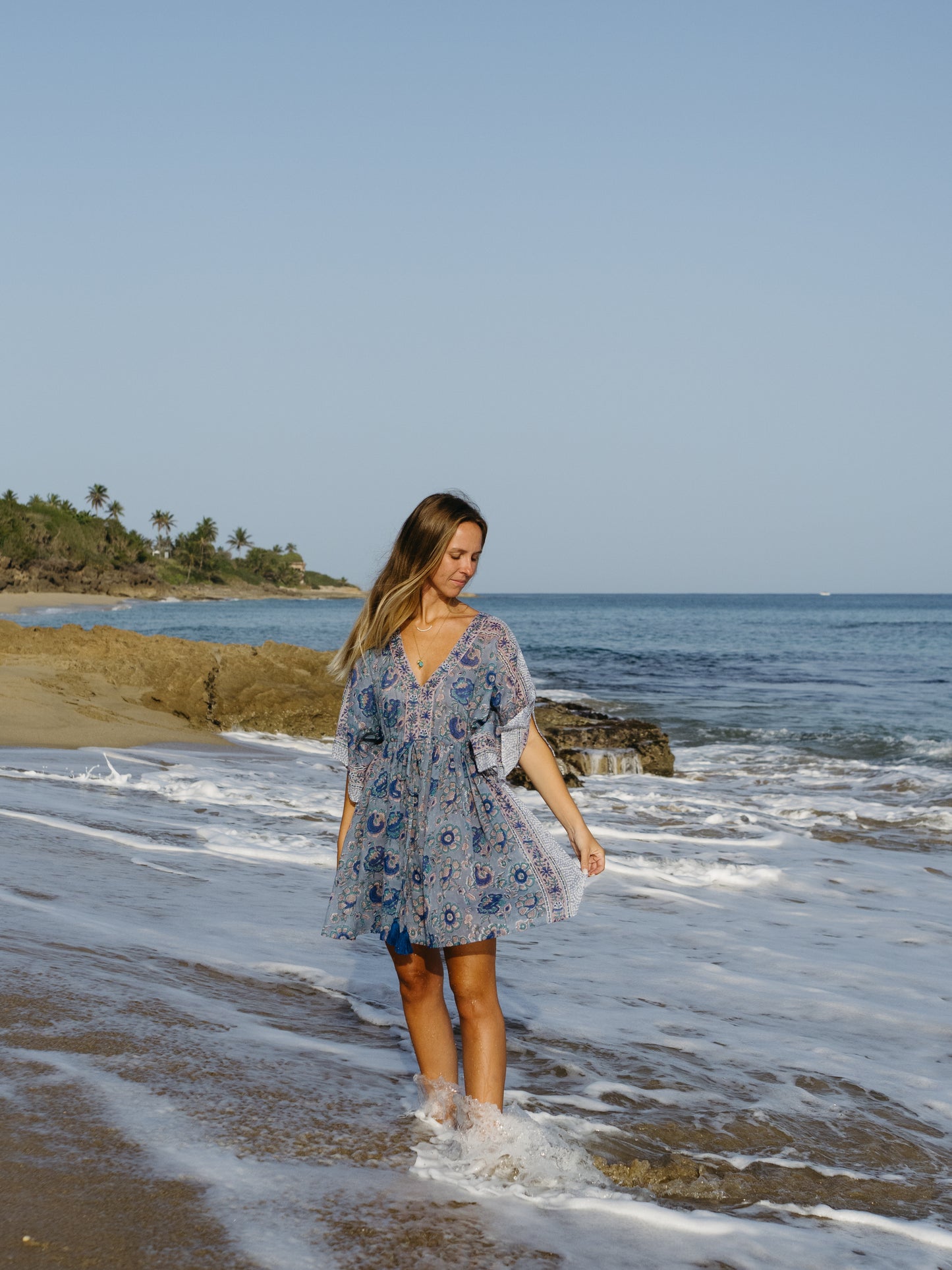The Isla Kaftan - Twilight Moonflower