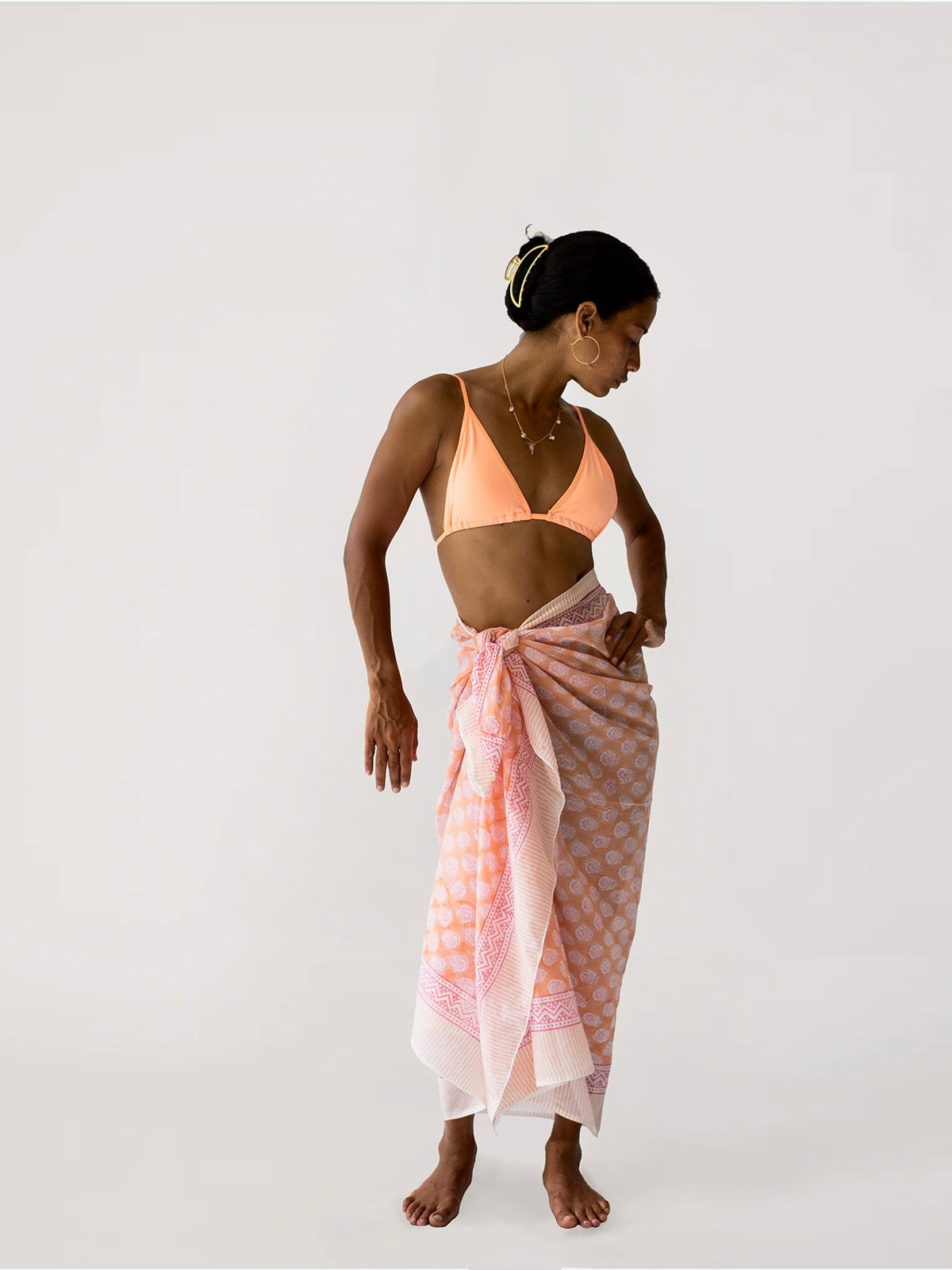 The Guava Sarong - Coral Bloom