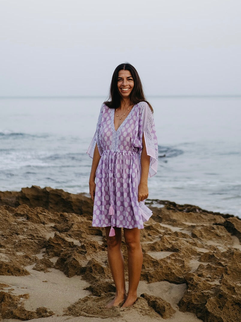 The Isla Kaftan - Lavender Bloom