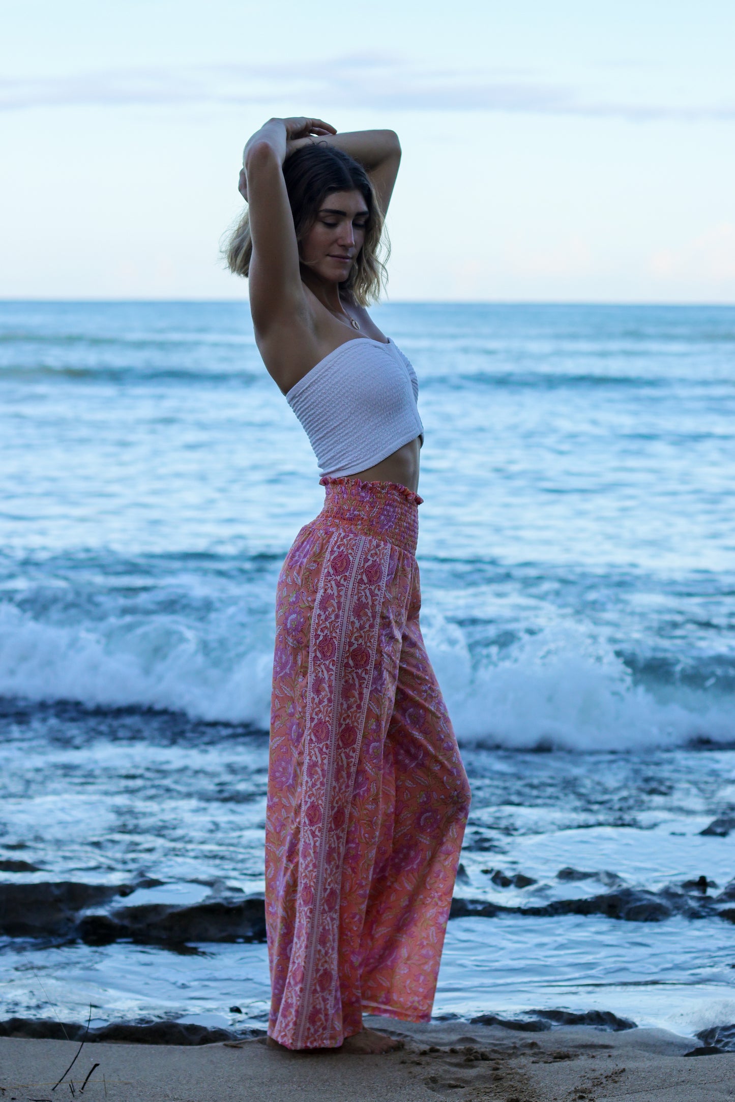 The Amara Pant-Tangerine Sky