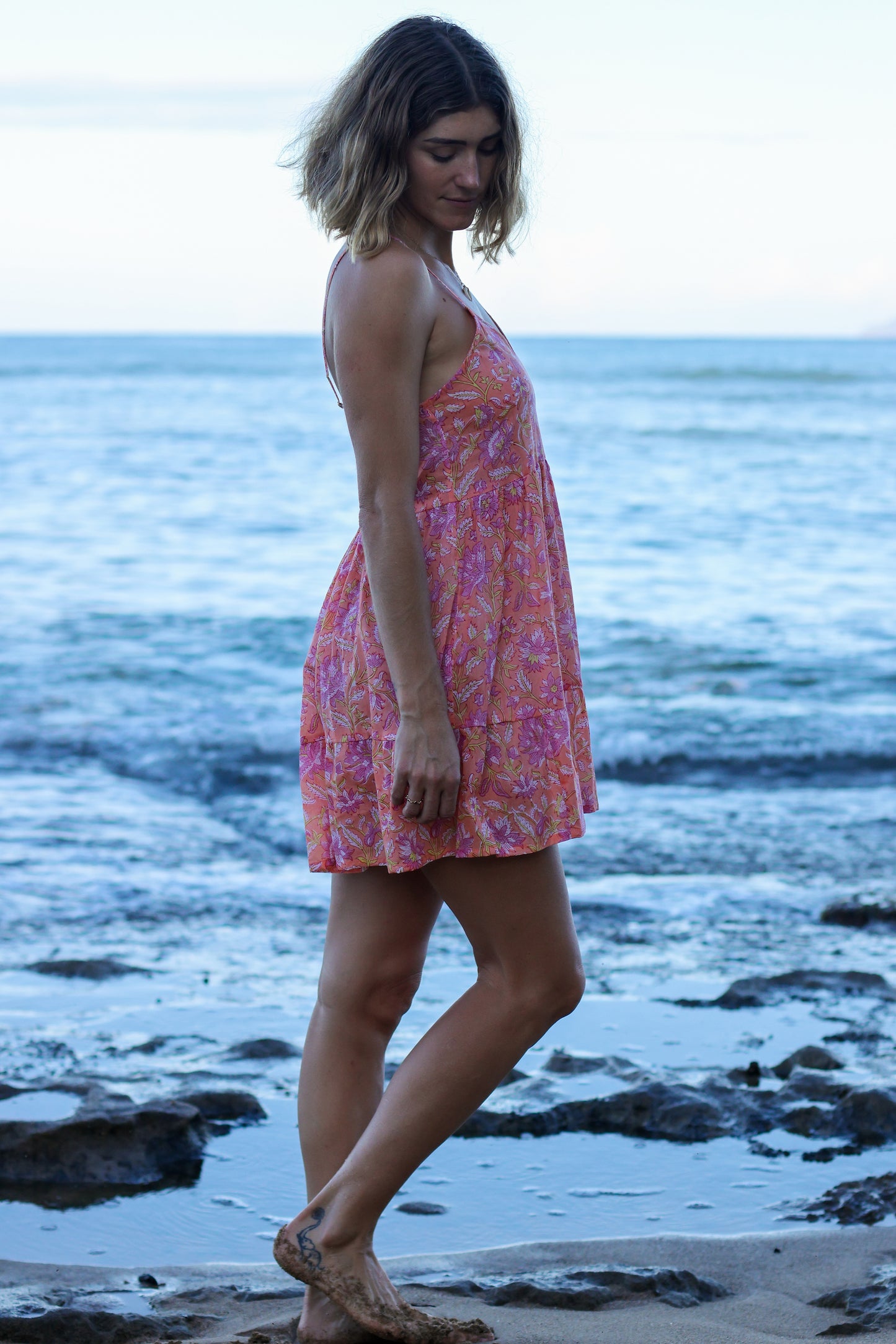 Mar y Sol Mini Dress-Tangerine Sky