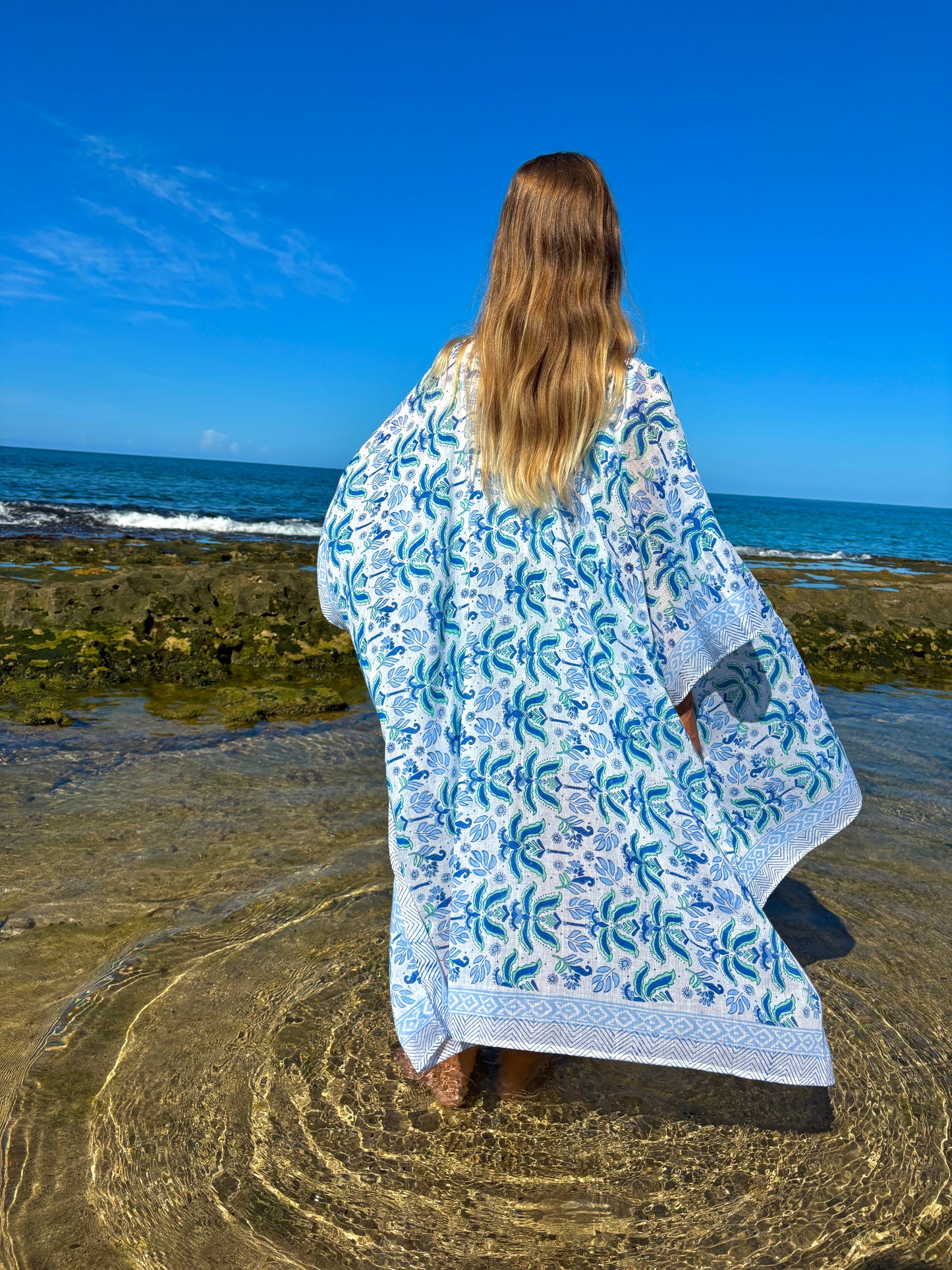 The Wanderer Kimono - Tidal Palm