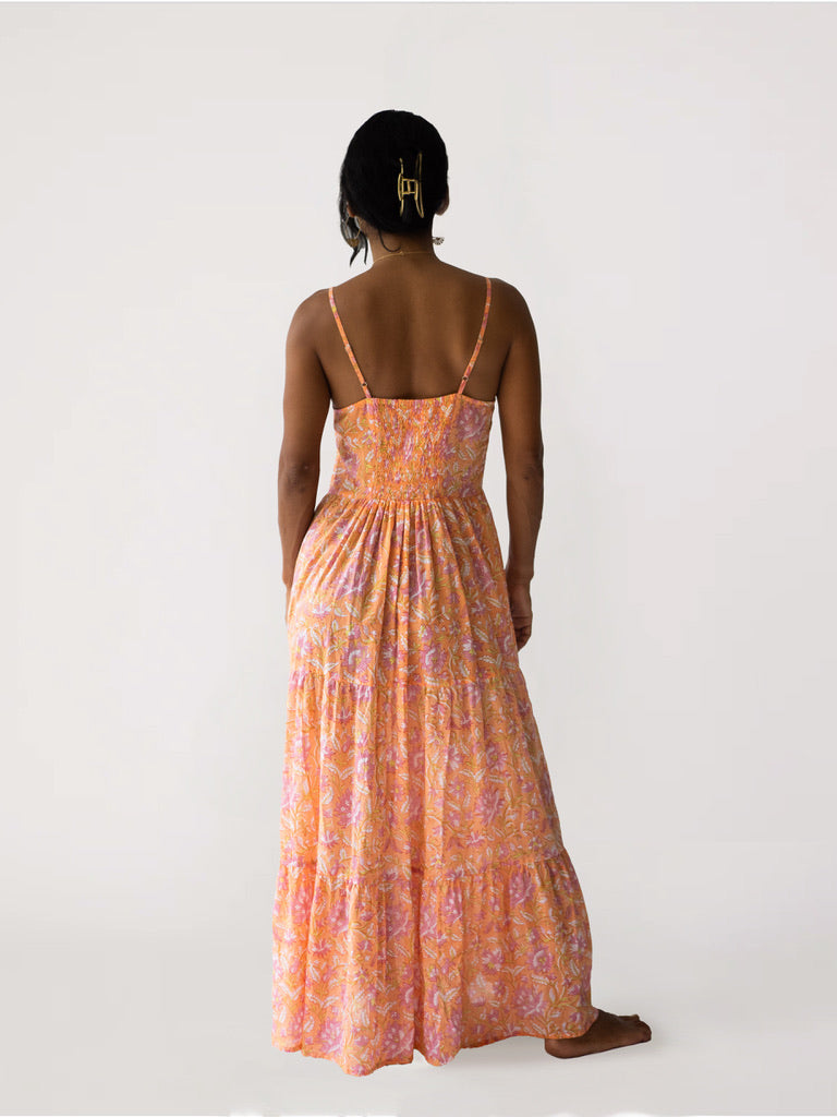 Mar y Sol Maxi Dress - Tangerine Sky