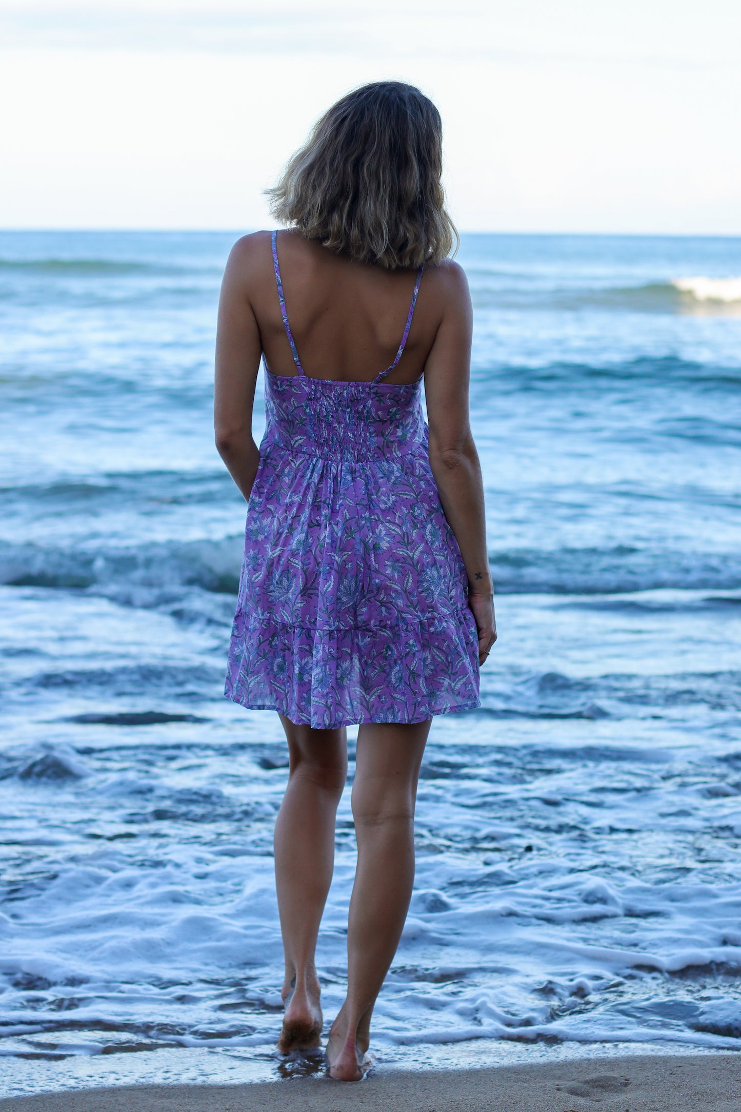 Mar y Sol Mini Dress-Lavender Drift