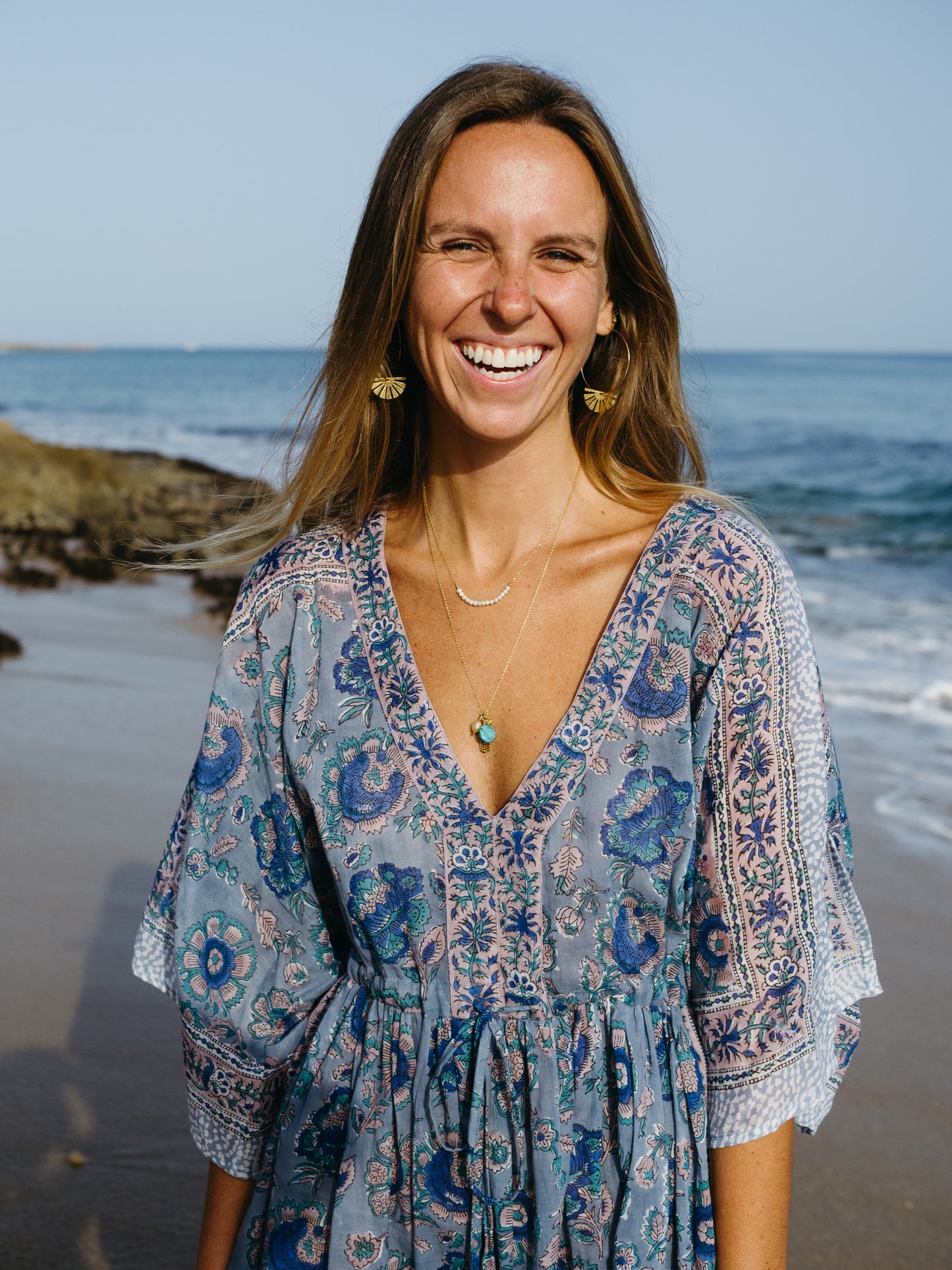 The Isla Kaftan - Twilight Moonflower