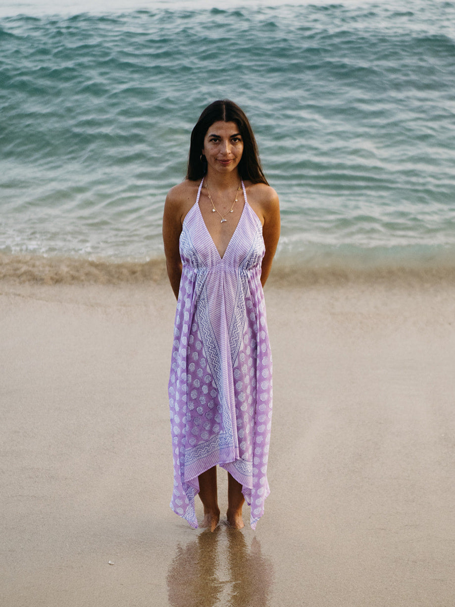 The Beach Dress- Lavender Bloom
