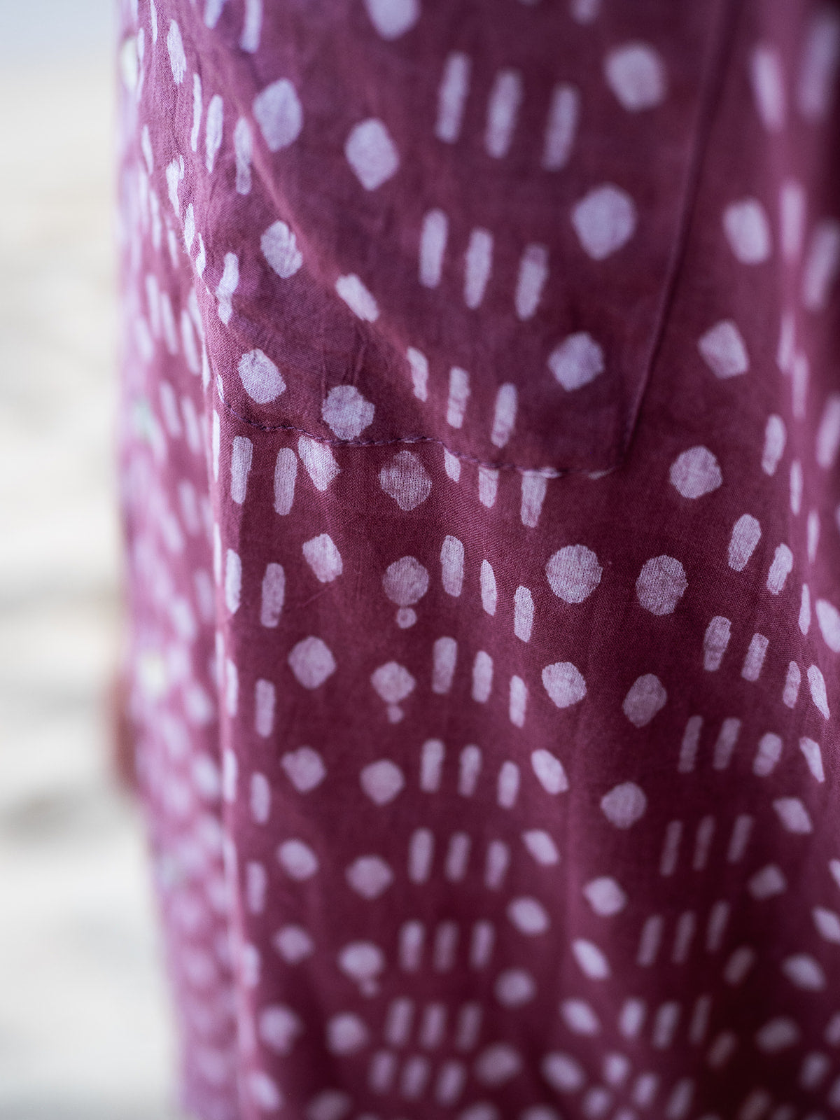 Mens Short Sleeve Button Down - Brick Dot Dash