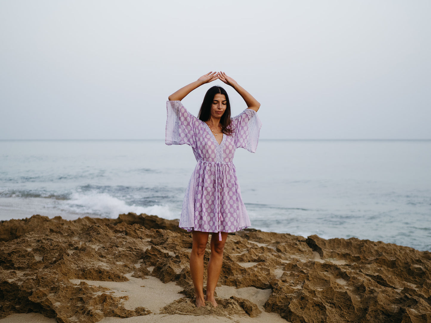 The Isla Kaftan - Lavender Bloom
