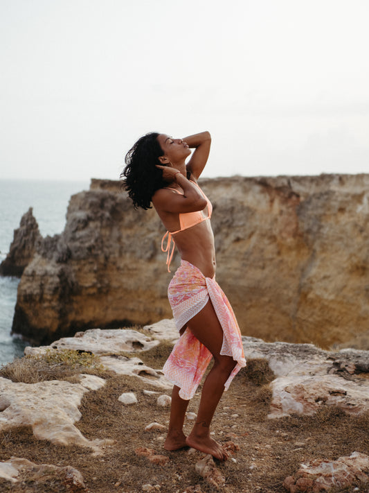 The Guava Sarong-Tangerine Sky
