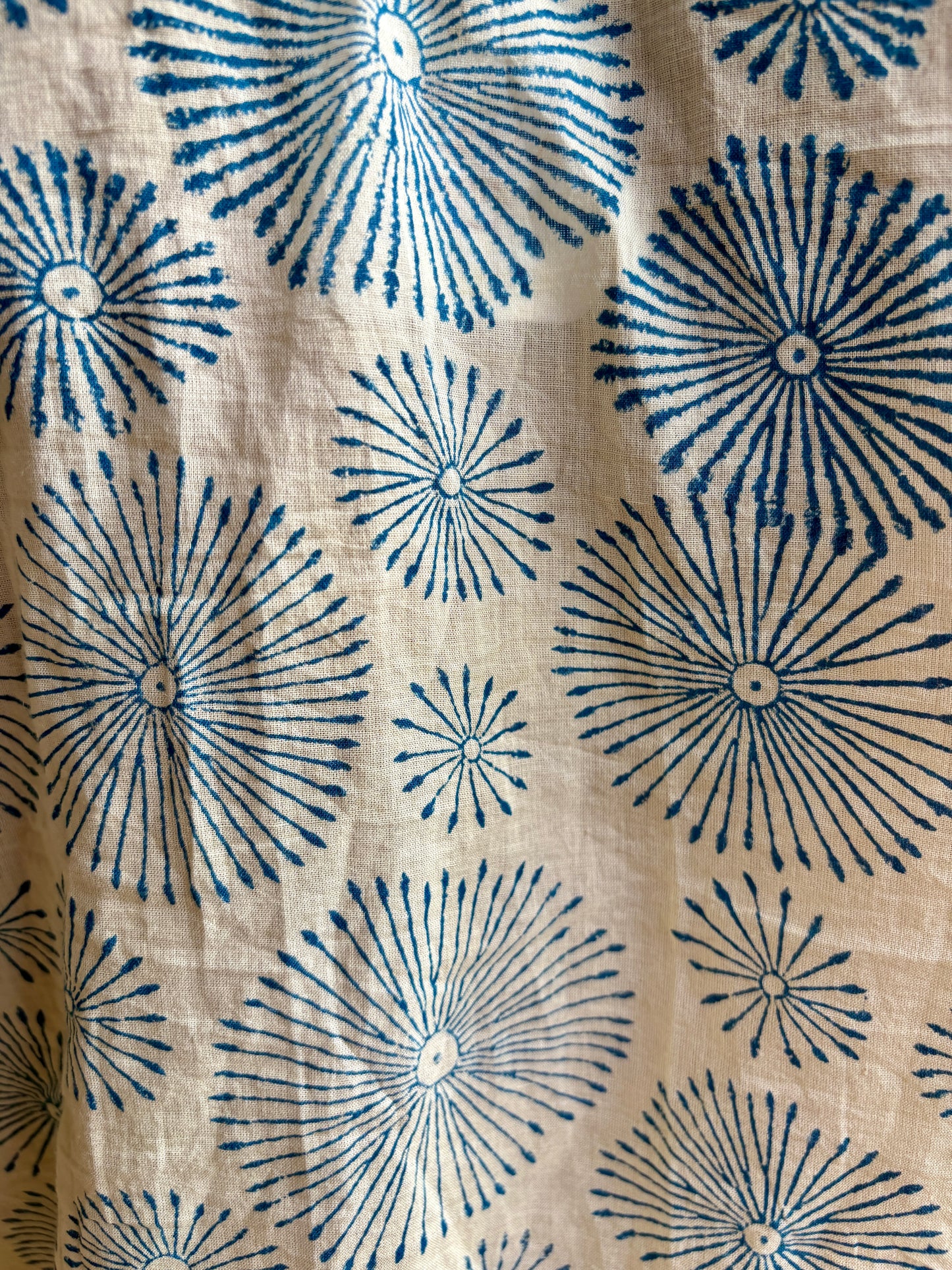Mens Short Sleeve Button Down - Aqua Fireworks