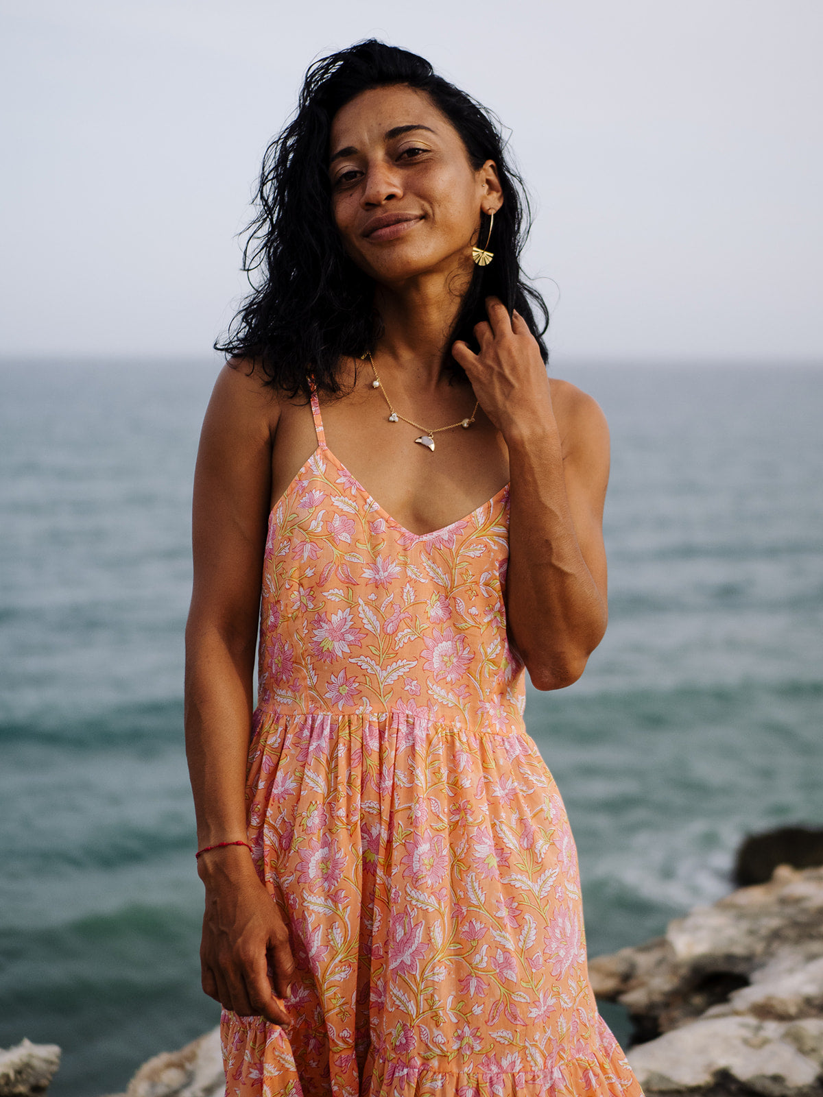 Mar y Sol Maxi Dress - Tangerine Sky