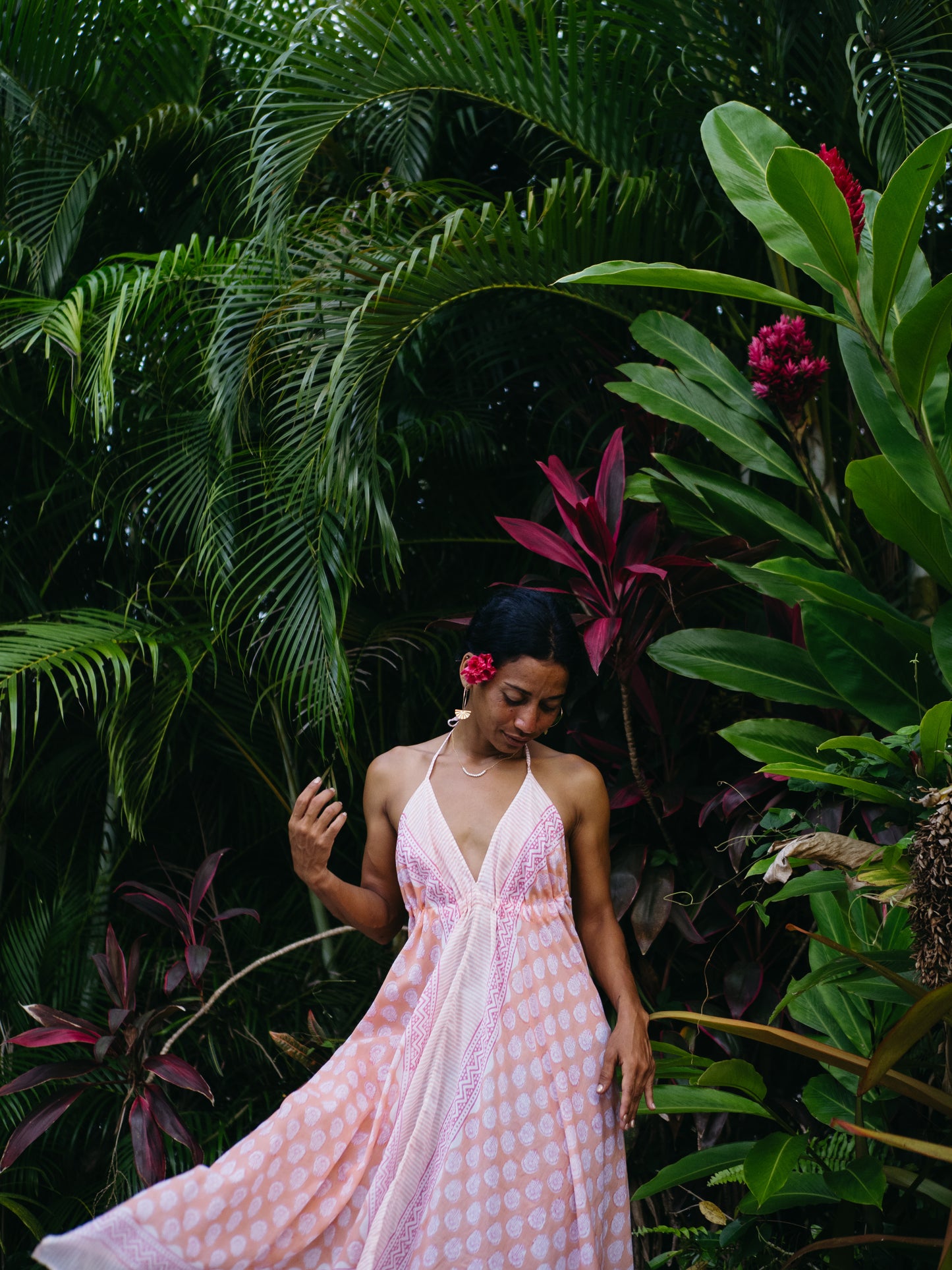 The Beach Dress-Coral Bloom