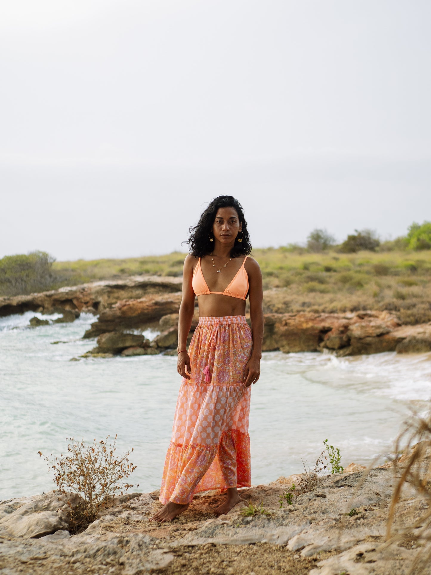 The Nala Skirt - Tangerine Sky