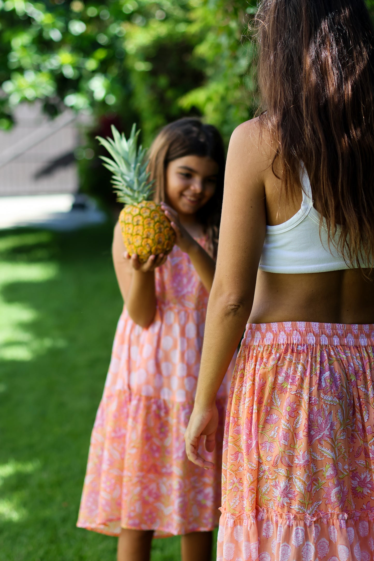 Guava Girls Dress-Tangerine