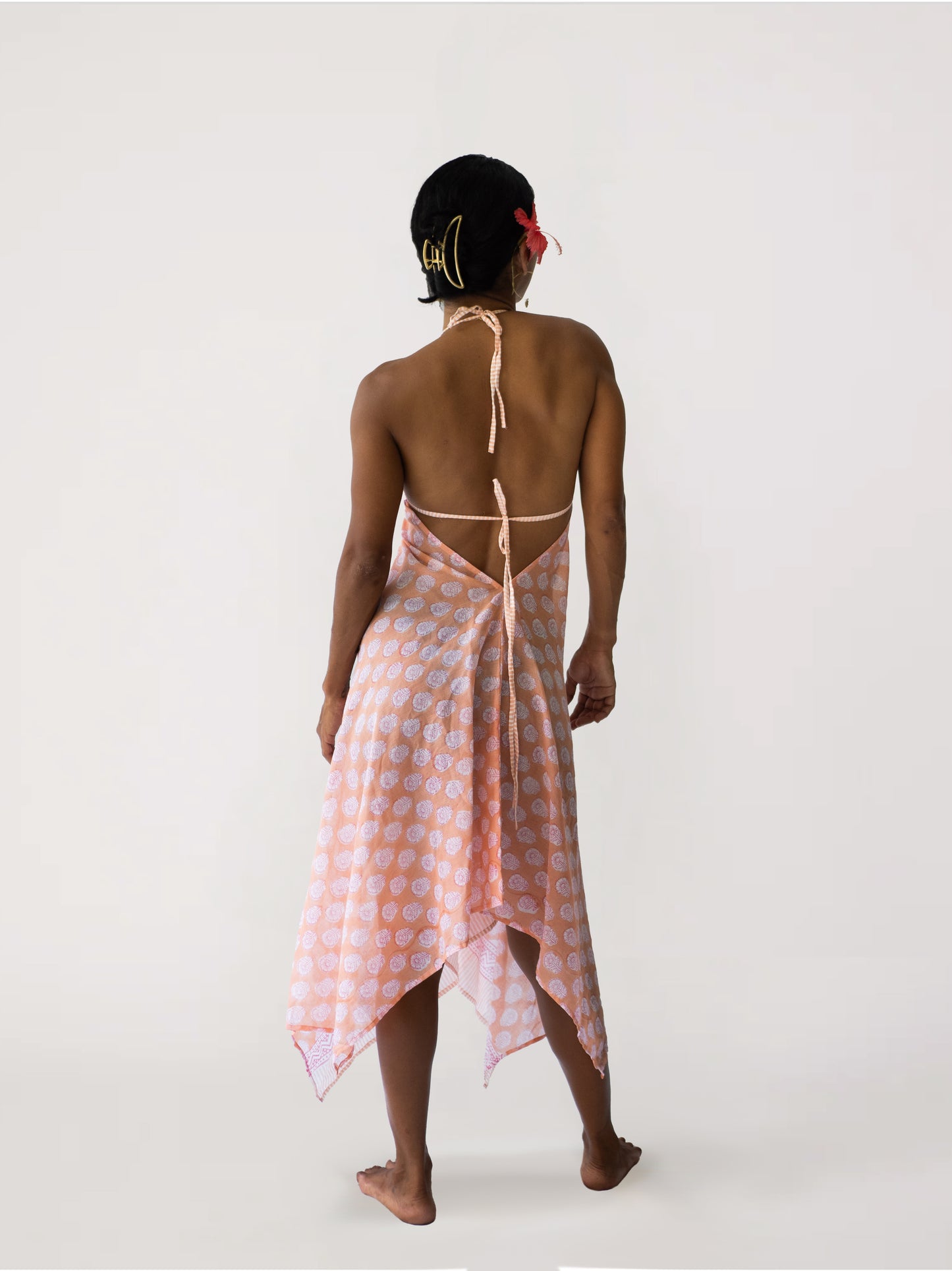 The Beach Dress-Coral Bloom