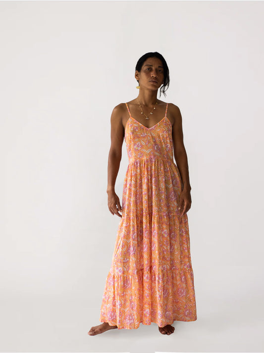 Mar y Sol Maxi Dress - Tangerine Sky