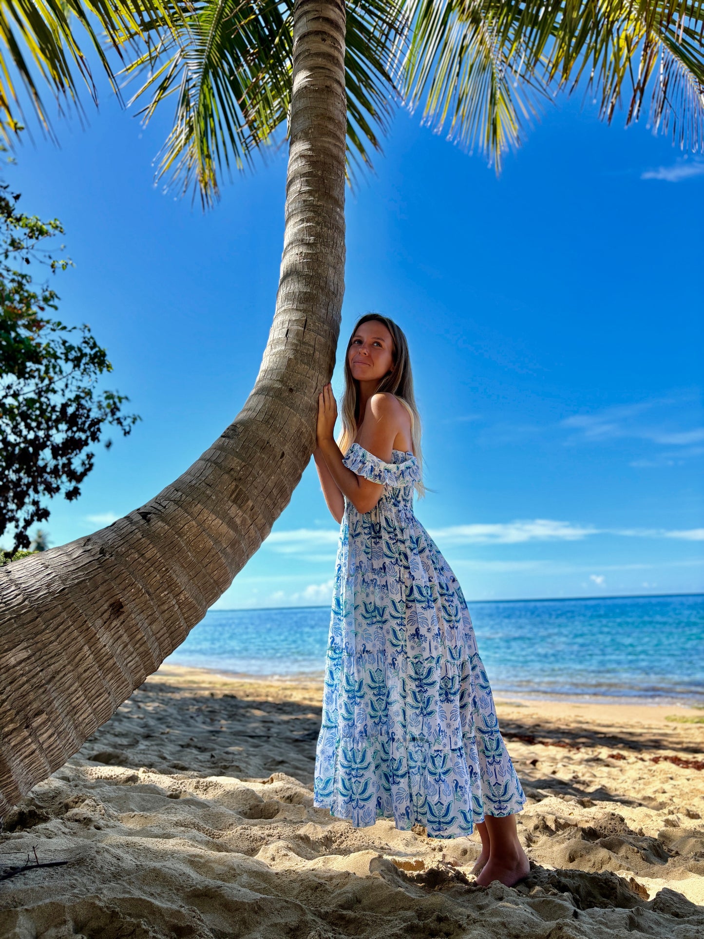 Maya Midi Dress - Tidal Palm