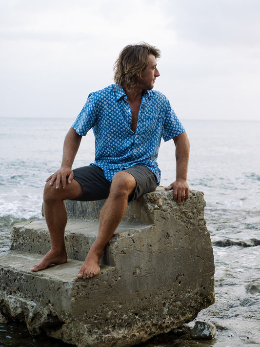Mens Short Sleeve Button Down - Double Vision