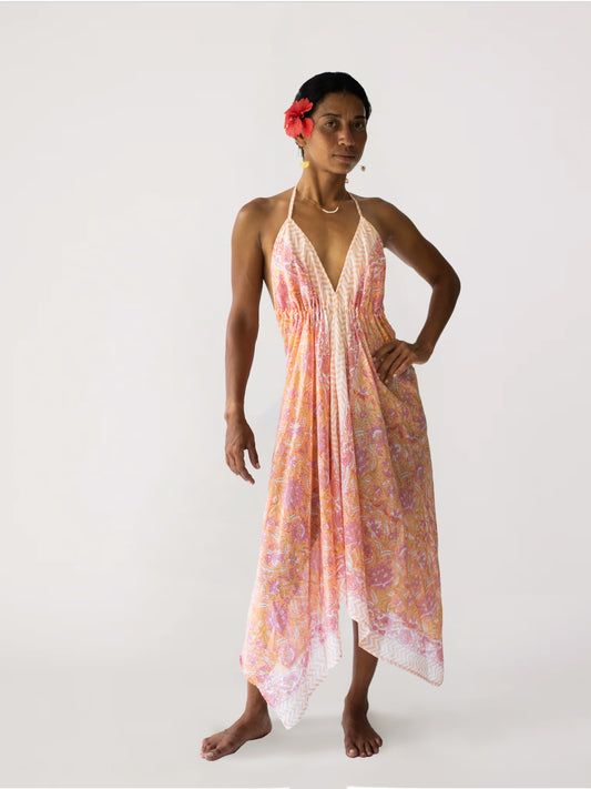 The Beach Dress-Tangerine Sky