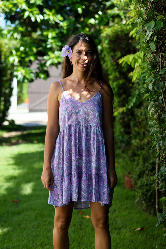 Mar y Sol Mini Dress-Lavender Drift