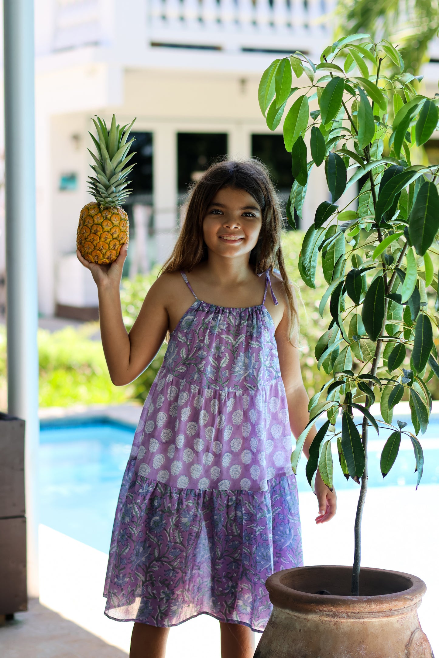 Guava Girls Dress-Lavender