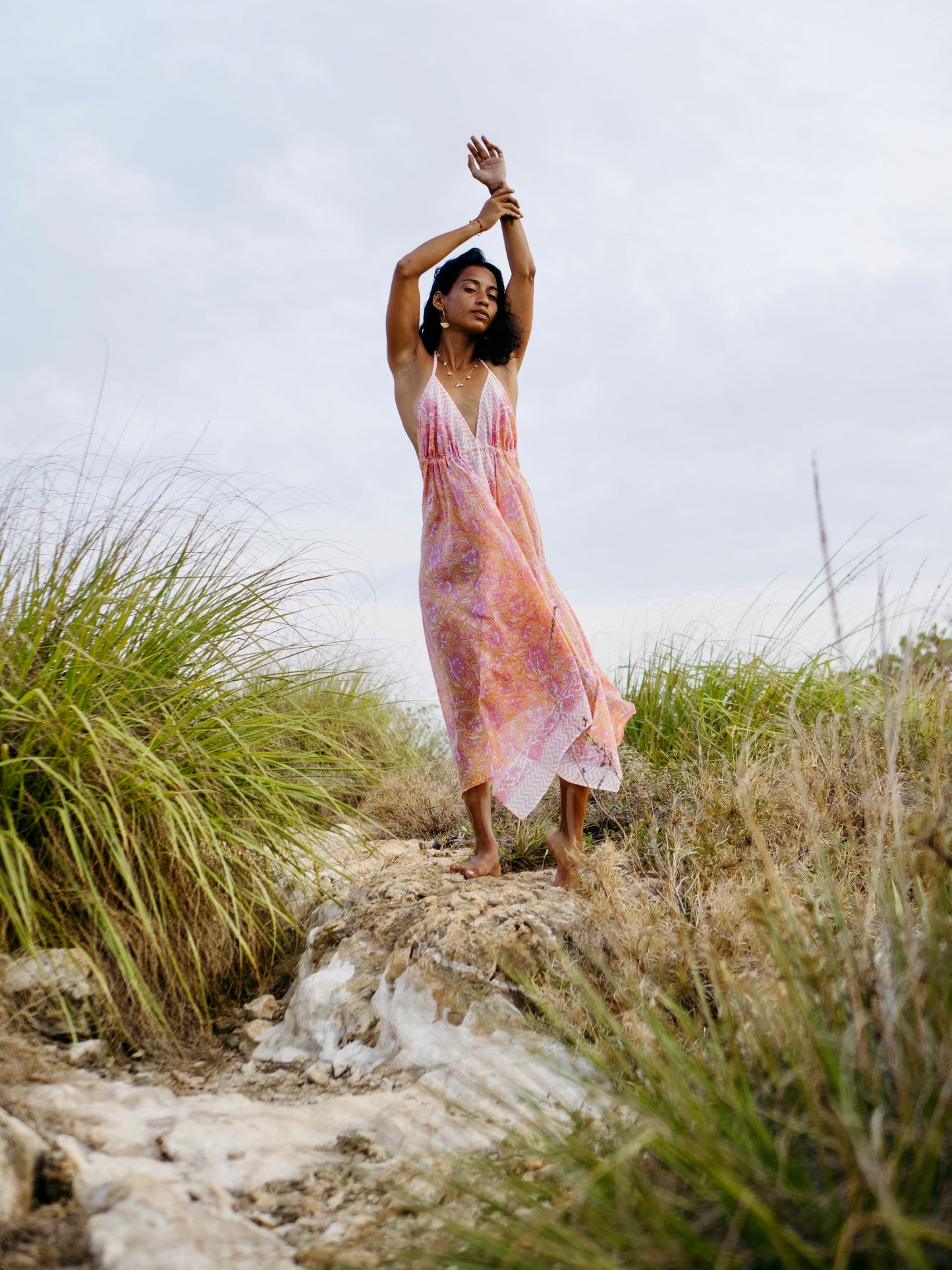 The Beach Dress-Tangerine Sky