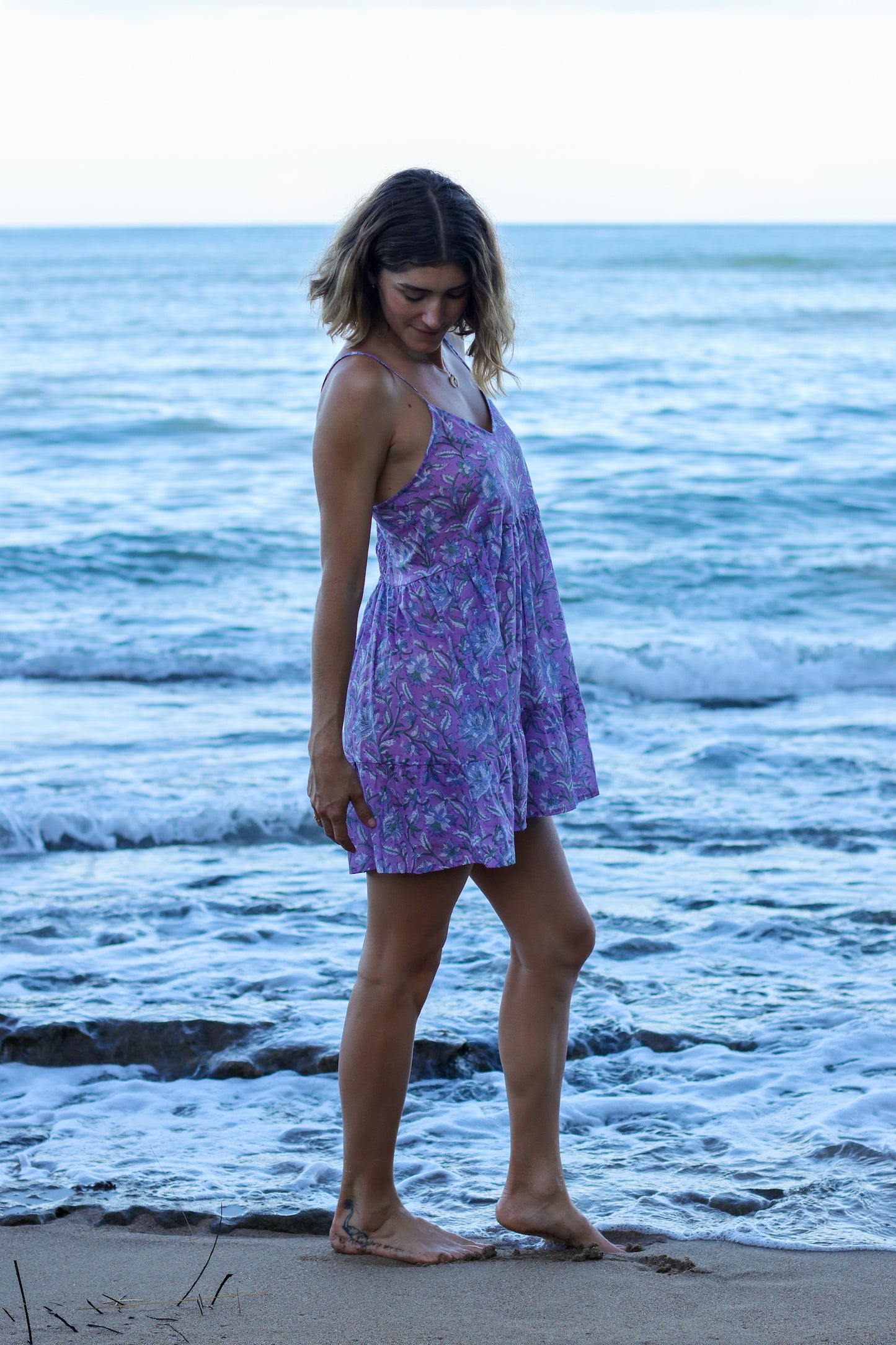 Mar y Sol Mini Dress-Lavender Drift