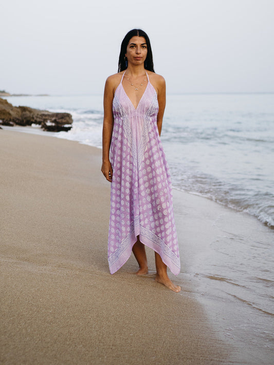 The Beach Dress- Lavender Bloom