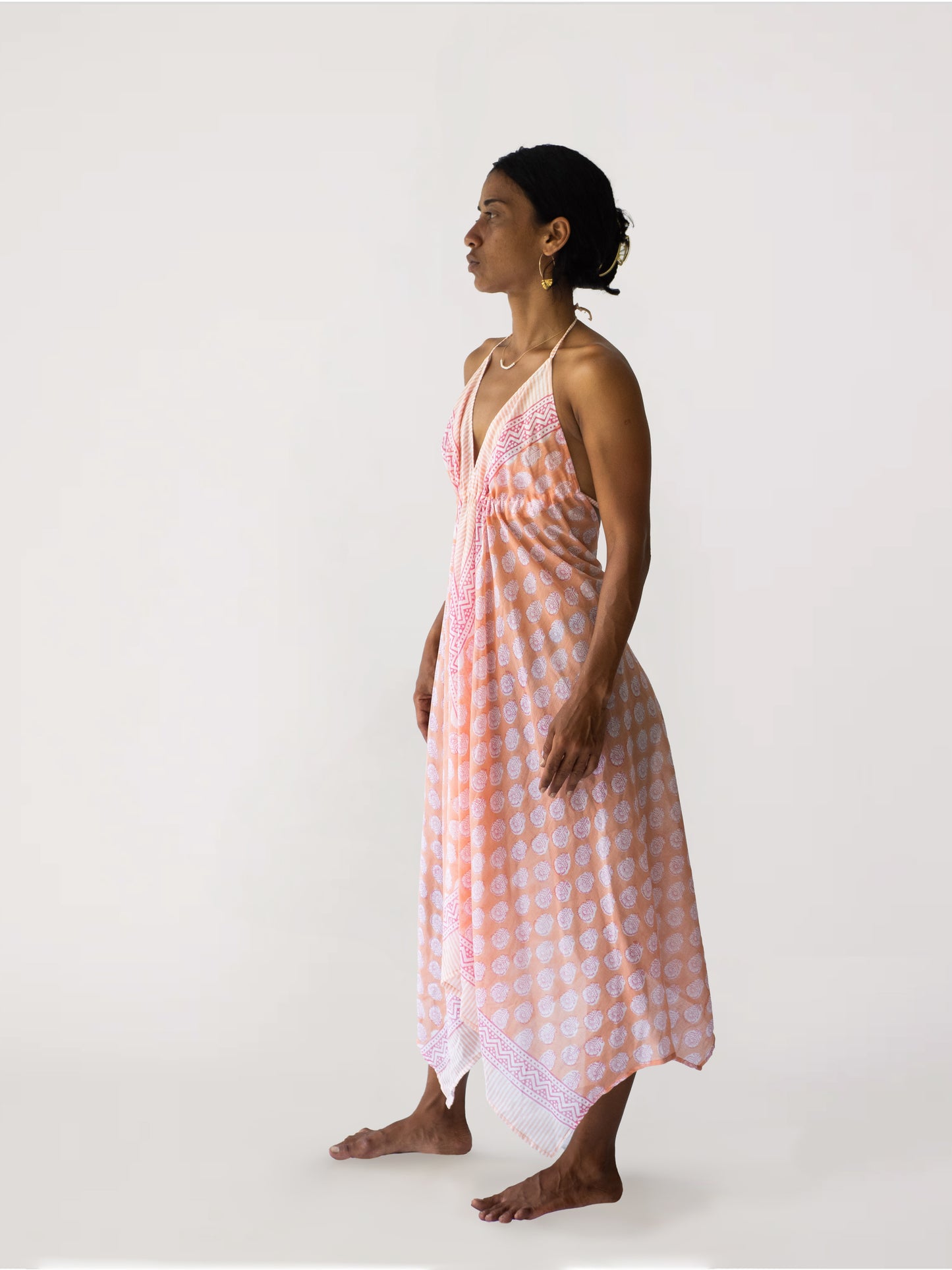 The Beach Dress-Coral Bloom