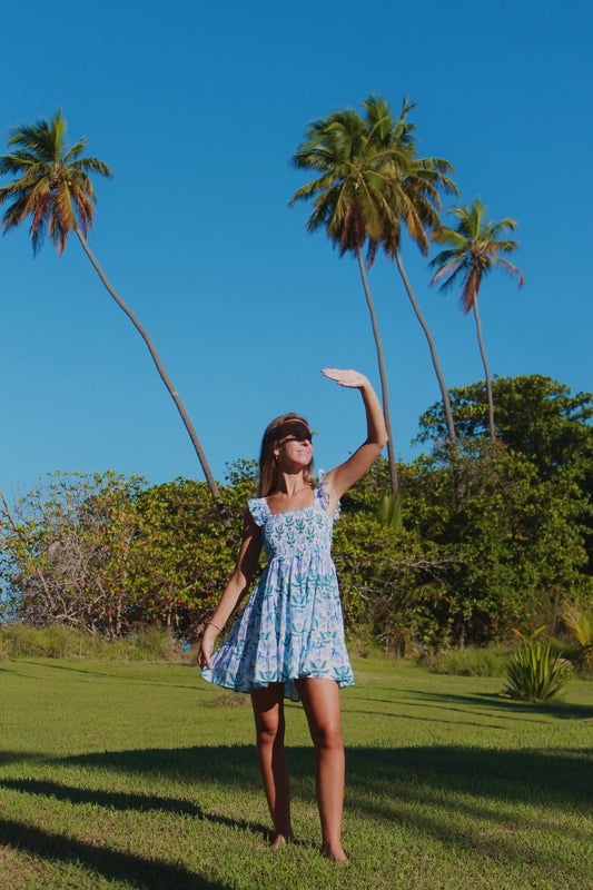 Maya Mini Dress - Tidal Palm