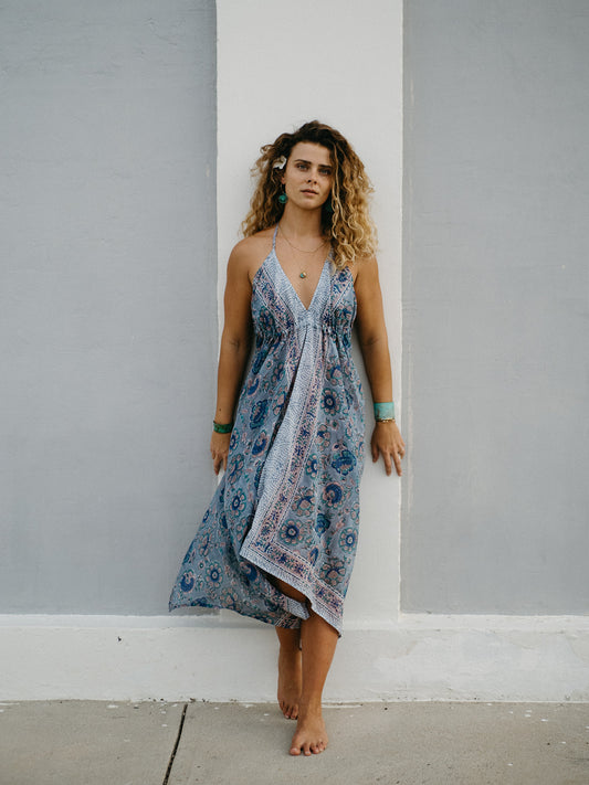 The Beach Dress-Twilight Moonflower