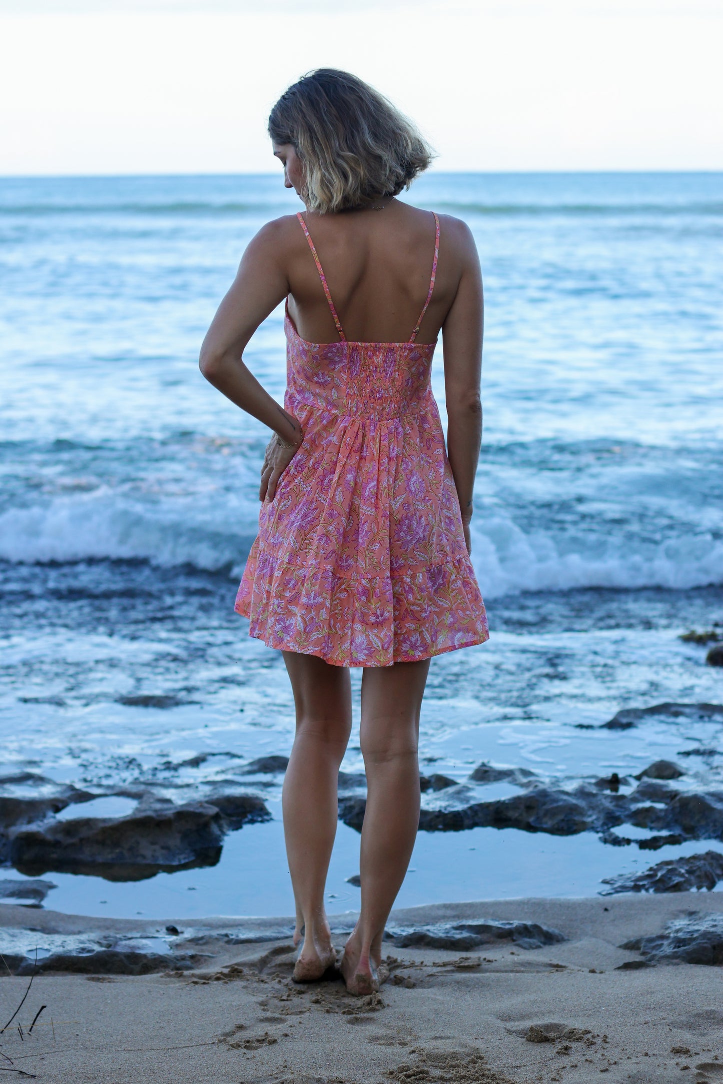 Mar y Sol Mini Dress-Tangerine Sky