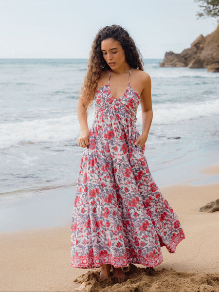 Odette Maxi Dress-Seaside Americana – Guava Lane
