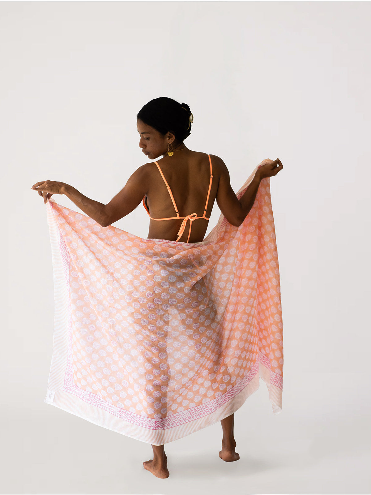 The Guava Sarong - Coral Bloom