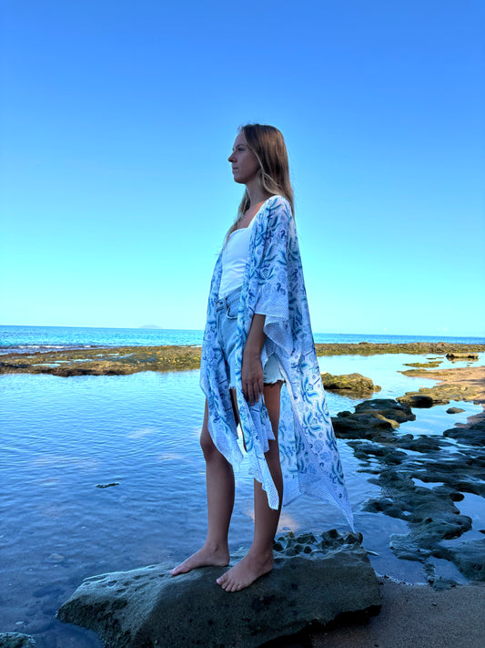 The Wanderer Kimono - Tidal Palm